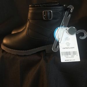 Toddler Girls Short Black Boots